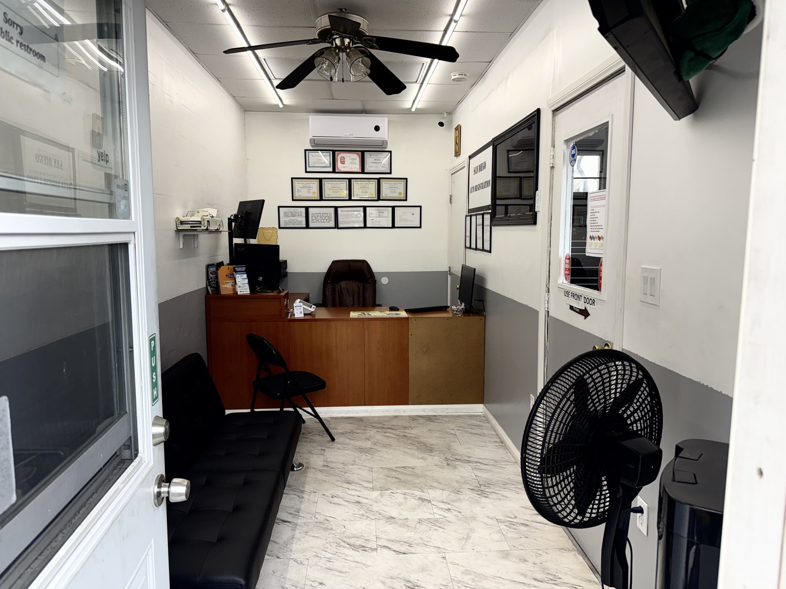 San Diego Auto Registration office interior
